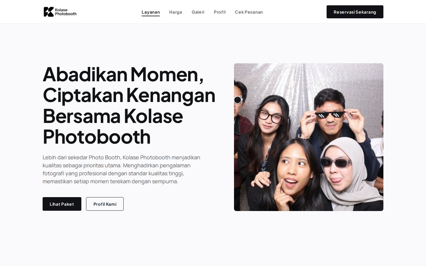 Landing Page Kolase Photobooth