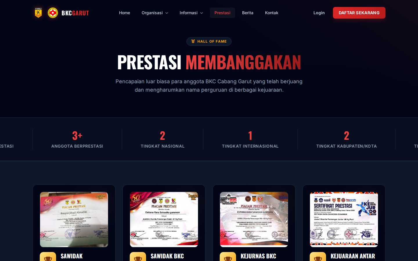 Etalase Prestasi & Galeri Atlet